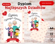 Dyplom najlepszych Dziadków A4 PDF do druku 