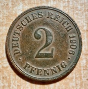 Cesarstwo Niemcy - 2 pfennig - Deutsches Reich 1906 r.