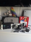 Konsola Nintendo Switch Oled biała kompletny zestaw + Dowód zakupu