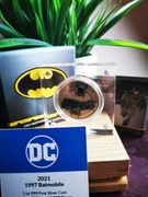 Srebrna moneta Batmobil z filmu z 1997 r 1 unja srebrna -  numer 1050/2000