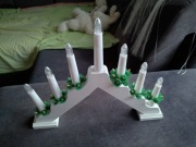 Świecznik drewno Springos 30,5 cm