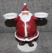 Sia Collection Świąteczny drewniany świecznik Św.Mikołaj