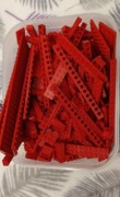 Klocki LEGO używane 0,75 kg czerwone elementy 