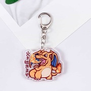 „Brelok akrylowy Pokémon Charizard –  chibi design, prezent dla fana”