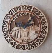 Zegar Kościół Wilno. Pamiątka z Wilna. Litwa. Ostra Brama. Vilnius. 3D.