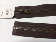 Zamek metalowy metal 50cm rozdzielczy ciemny brąz