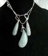 Kojący błękitny akwamaryn, wisiorek i kolczyki, zestaw biżuterii