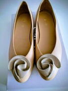 Baleriny Anis skóra naturalna 36, komunia, wesele