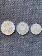 PRL Zestaw 50 groszy 20 groszy i 10 groszy z 1976 rok 