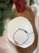 Bransoletka na szczęście kuleczki hematyt posrebrzany