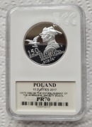 Moneta 10 zł 2017 r. Towarzystwo Gimnastyczne Sokół, grading PR70, folder