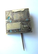 Przypinka Bystrzyca Kłodzka Herb wpinka mosiądz
