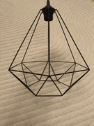 Lampa wisząca żyrandol metal IKEA Brunsta 35 cm czarna + okablowanie, BDB!