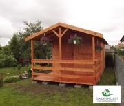 domek ogrodowy z tarasem Alan  18m2 montaż gratis