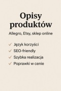 Profesjonalne opisy produktów(Allegro/Sklepy online/Etsy)-szybko tanio