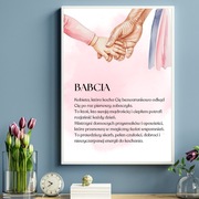 Plakat Babcia i Dziadek A4| personalizowany prezent | papier fotograficzny|