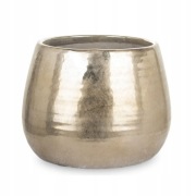 Osłonka na doniczkę 18 cm złota ceramika