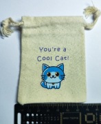 Woreczek bawełniany z nadrukiem 70x90 mm