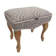 Taboret do toaletki z wzorzystej tkaniny