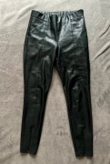 Spodnie ZARA ekoskóra S/36 28 zapięcie na suwak
