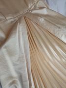 Sukienka suknia ślub kremowa plisa 36 krótka