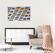 Obraz panel ścienny z drewna mozaika 89x54x2,5cm 