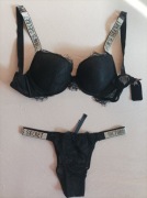 Koronkowa bielizna modelująca 75B push up Victoria's Secret M 