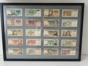 Banknoty PRL w ramie