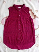 Elegancka wiśniowa koszula w kropki H&M 36 orientalny wzór jak nowa