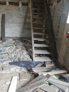 schody o wysokości 240cm , progi co 18cm drewniane na budowe