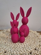 Rodzina Zajączek Zajączków Wielkanocnych 3D Druk 13 cm