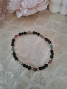 Bransoletka handmade z naturalnych kamieni hematyt szmaragd nilu epidot 