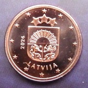 ŁOTWA 2024 2 CENTY UNC !!!!!!!!!!