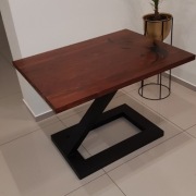 STOLIK KAWOWY 80 X 60 DREWNO METAL