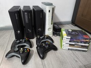 ZESTAW XBOX 360 – 4 KONSOLE + GRY + PADY 