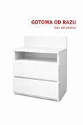 Szafka nocna biała 2 szuflady | nowoczesna | ZMONTOWANA