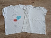 2 x Bluzka koszulka t-shirt krótki rękaw rozm. 134/140 