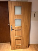 Drewniane drzwi 203x84 cm – używane, dobry stan