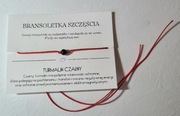 Bransoletka szczęścia Wiązana Turmalin czarny 