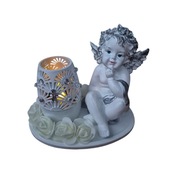 Anioł Lampion SOLARNY ZNICZ WIECZNY STROIK ANIOŁEK NA GRÓB WYSYŁKA GRATIS!