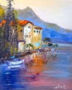 Żaglówka na jeziorze Como - Arleta Berta Artist 
