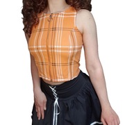 Top z zamkiem szkocka krata 