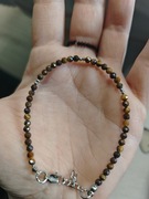 Bransoletka ręcznie robiona tygrysie oko 3mm 