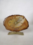 Piękny zegar kamienny kamień naturalny agat, sprawny