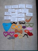 Ozdoby gadżety 30 szt do zdjęć imprezy wesele