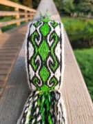 Krajka tkana na tabliczkach - Reveresing Double Ram's Horn 