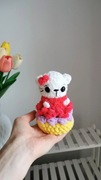 Hello Kitty, kotek na szydełku handmade, dekoracja 