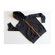 bluza rozpinana z kapturem  r. 134 / 140 pepperts! czerń pomarancz