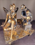 TOMASZ SĘTOWSKI "Rozgrywka" brąz, 25x19x19,5cm, numerowana 8/20