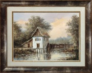 Obraz Młyn Wodny  J.Fijałkowski (oryginał)